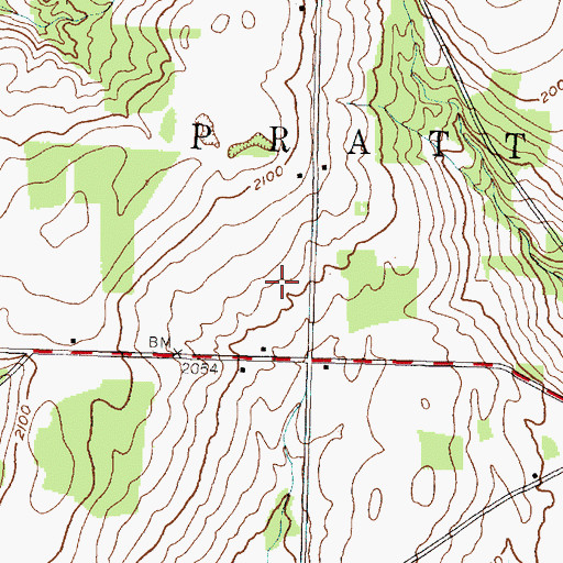 Topographic Map of Town of Prattsburgh, NY