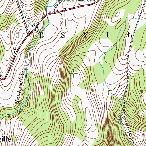 Topographic Map of Town of Prattsville, NY