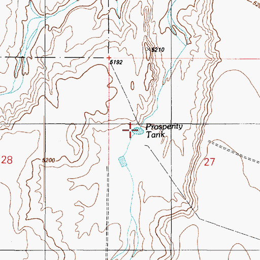 Topographic Map of Prosperity Tank, AZ
