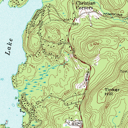 Topographic Map of Town of Putnam Valley, NY