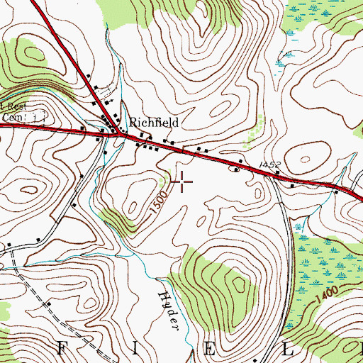 Topographic Map of Town of Richfield, NY