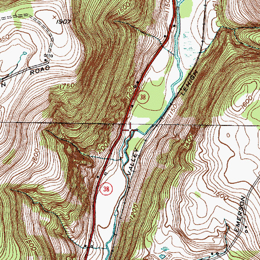 Topographic Map of Town of Richford, NY