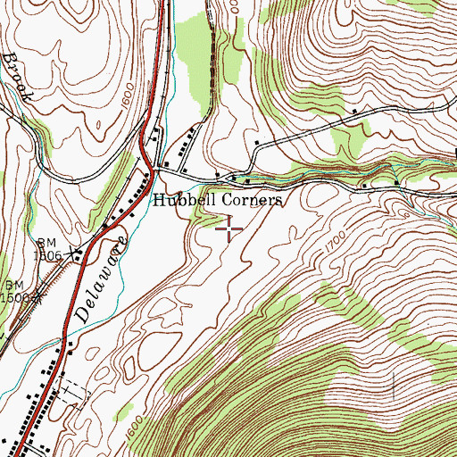 Topographic Map of Town of Roxbury, NY