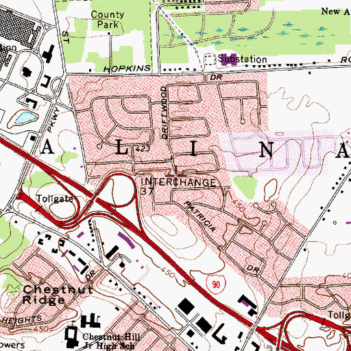 Topographic Map of Town of Salina, NY