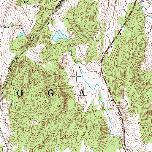 Topographic Map of Town of Saratoga, NY