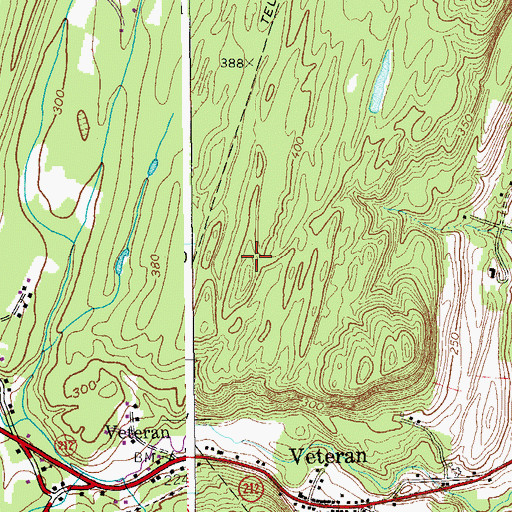 Topographic Map of Town of Saugerties, NY