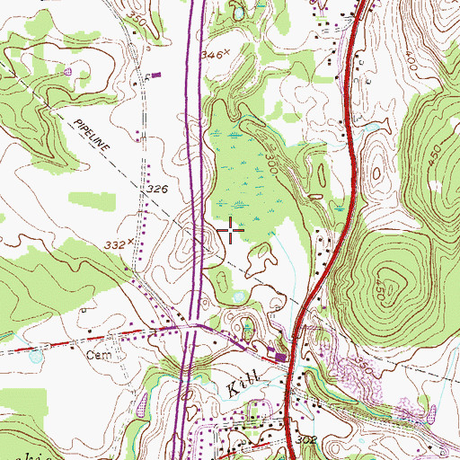 Topographic Map of Town of Schodack, NY