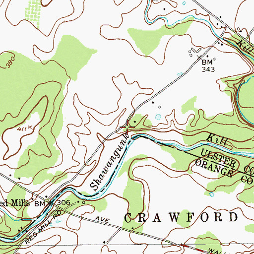 Topographic Map of Town of Shawangunk, NY