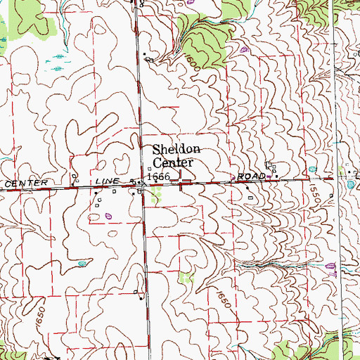 Topographic Map of Town of Sheldon, NY