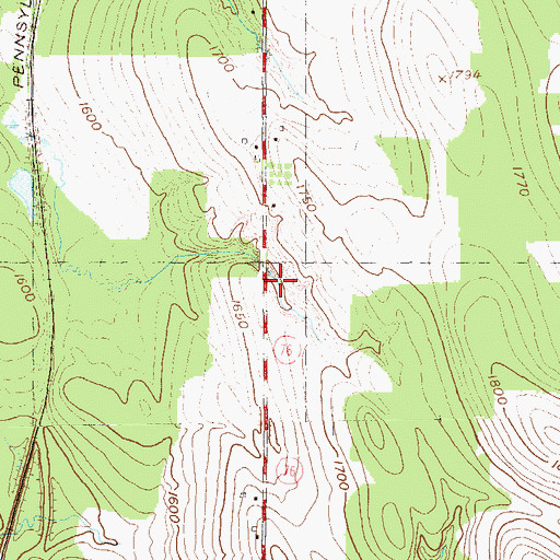 Topographic Map of Town of Sherman, NY