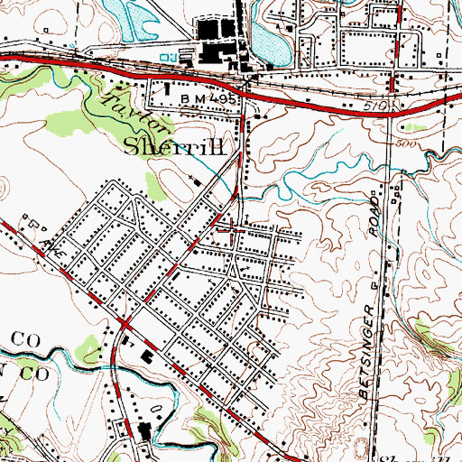 Topographic Map of City of Sherrill, NY