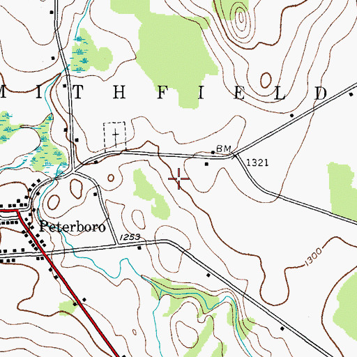 Topographic Map of Town of Smithfield, NY