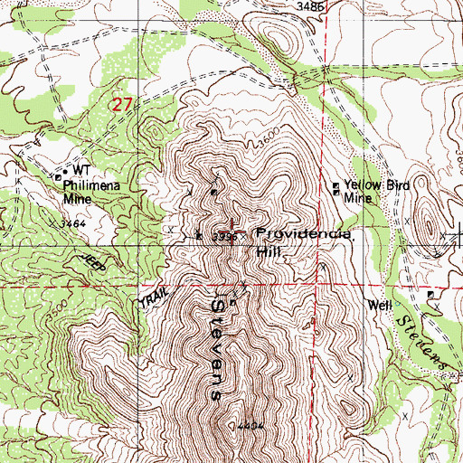 Topographic Map of Providencia Hill, AZ