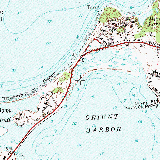 Topographic Map of Town of Southold, NY
