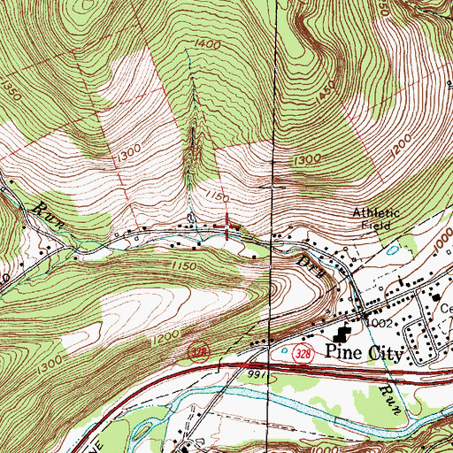 Topographic Map of Town of Southport, NY