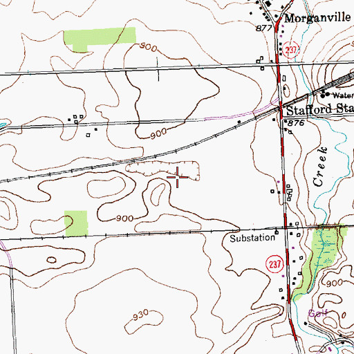 Topographic Map of Town of Stafford, NY