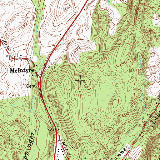 Topographic Map of Town of Stanford, NY