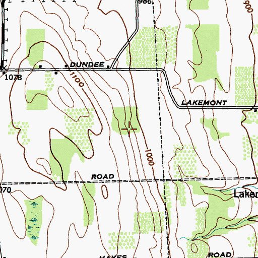Topographic Map of Town of Starkey, NY