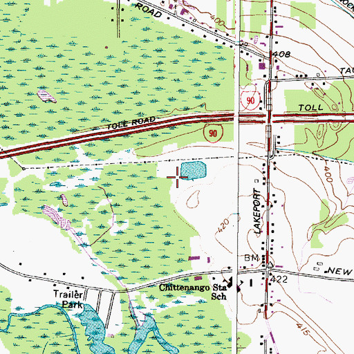 Topographic Map of Town of Sullivan, NY