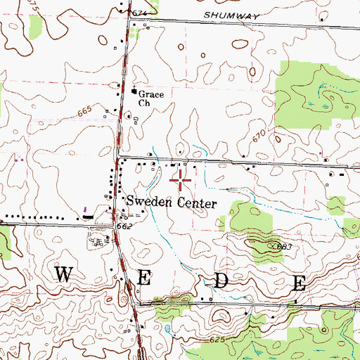 Topographic Map of Town of Sweden, NY