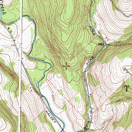 Topographic Map of Town of Tioga, NY