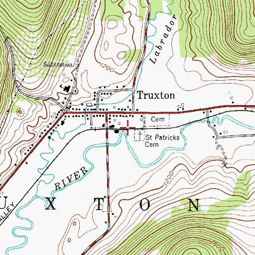 Topographic Map of Town of Truxton, NY