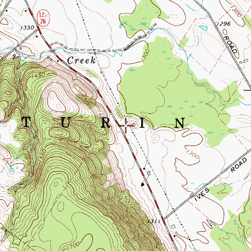 Topographic Map of Town of Turin, NY