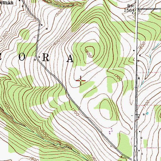 Topographic Map of Town of Tuscarora, NY