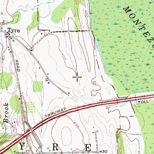 Topographic Map of Town of Tyre, NY