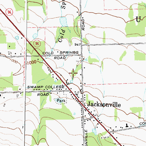 Topographic Map of Town of Ulysses, NY