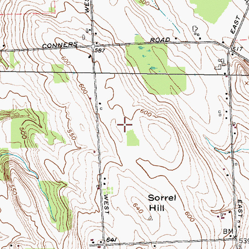 Topographic Map of Town of Van Buren, NY
