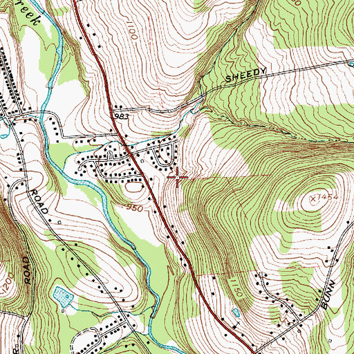 Topographic Map of Town of Vestal, NY