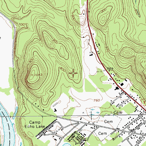 Topographic Map of Town of Warrensburg, NY