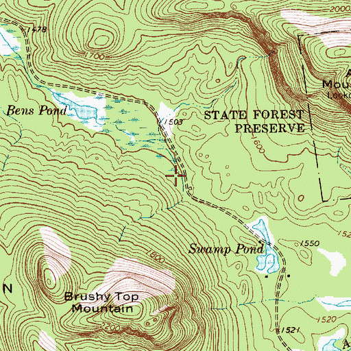 Topographic Map of Town of Waverly, NY