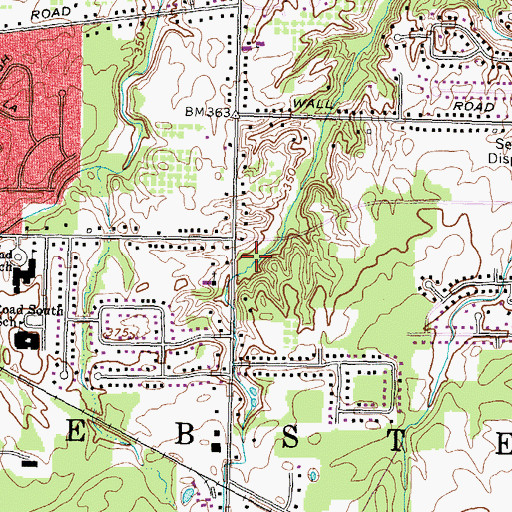 Topographic Map of Town of Webster, NY