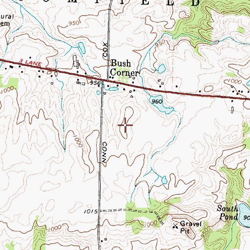 Topographic Map of Town of West Bloomfield, NY