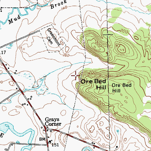 Topographic Map of Town of Whitehall, NY