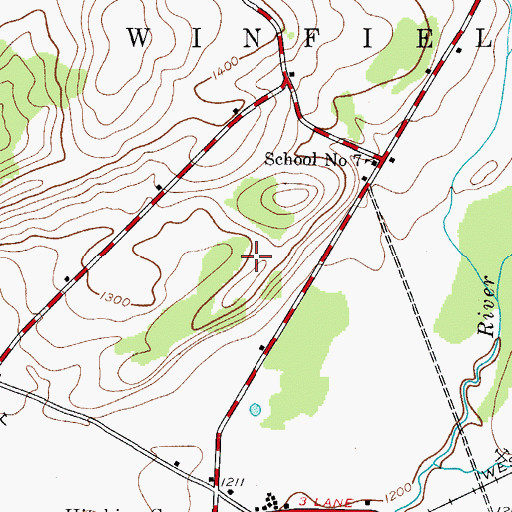Topographic Map of Town of Winfield, NY
