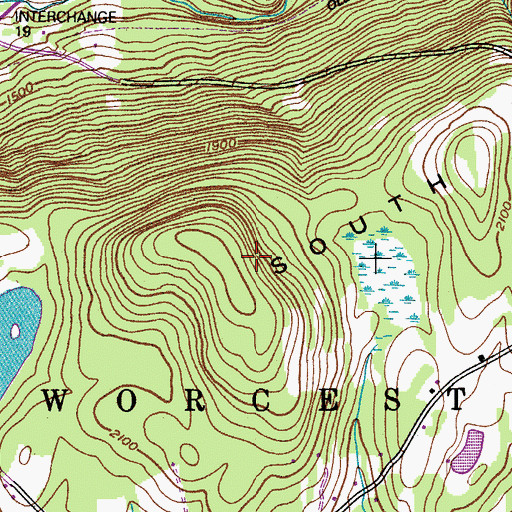 Topographic Map of Town of Worcester, NY