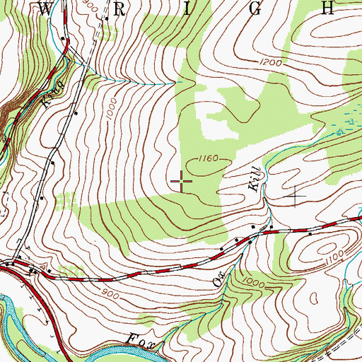 Topographic Map of Town of Wright, NY