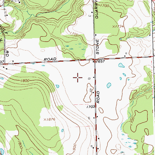 Topographic Map of Town of Yorkshire, NY