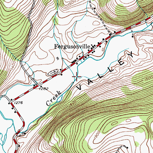 Topographic Map of Keyser Brook, NY