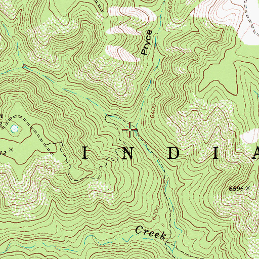Topographic Map of Pryce Canyon, AZ
