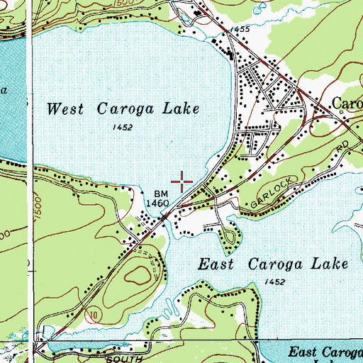 Topographic Map of Caroga Lake, NY