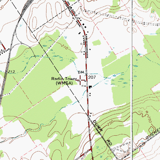 Topographic Map of WMSA Radio Tower (Ticonderoga), NY