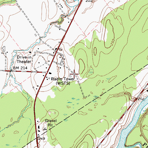 Topographic Map of WSTS Radio Tower (Ticonderoga), NY