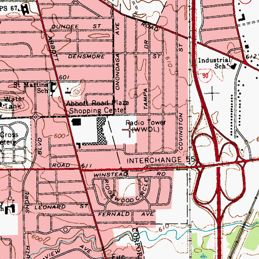 Topographic Map of WWOL Radio Tower (Ticonderoga), NY