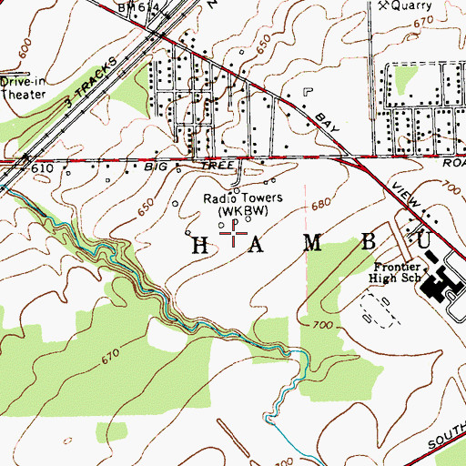 Topographic Map of WGR Radio Tower (Ticonderoga), NY