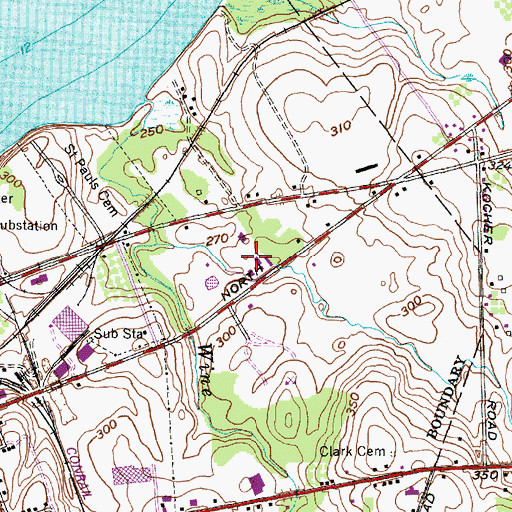 Topographic Map of WSGO Radio Tower (Ticonderoga), NY
