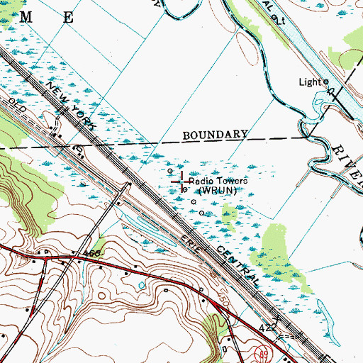 Topographic Map of WRUN Radio Tower (Ticonderoga), NY
